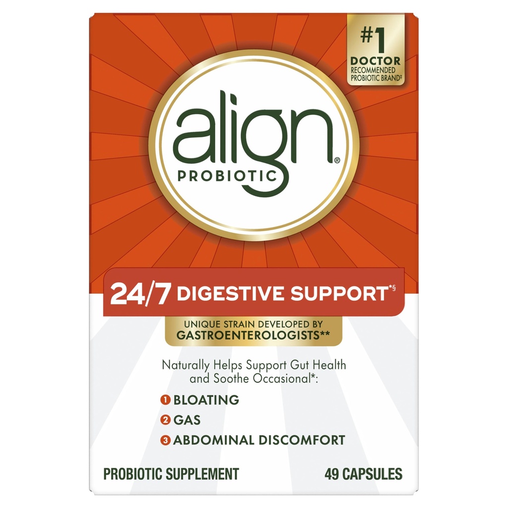 Align Probiotic תוסף קפסולת 49 ספירה (Packaging May Vary)