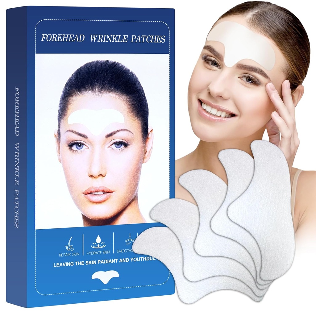 Forehead Wrinkle Patches 12Pcs - כאבי בטן עבור Anti-wrinkles, Anti-Wrinkle עם Aloe Collagen & ויטמין E, Forehead Wrinkles טיפול לנשים