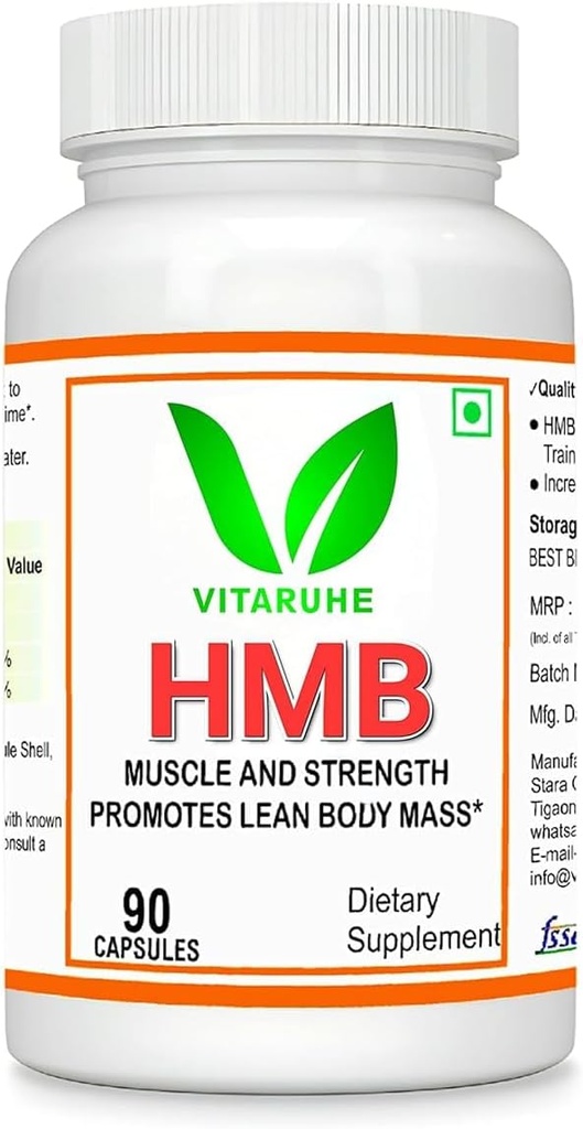 Generic Senta HMB תוסף 1000 מ"ג. תומך בצמיחה של השרירים, Retention & Lean השרירים Mass | Fast Workout Recovery for Bodybuilding 90 קפסולות