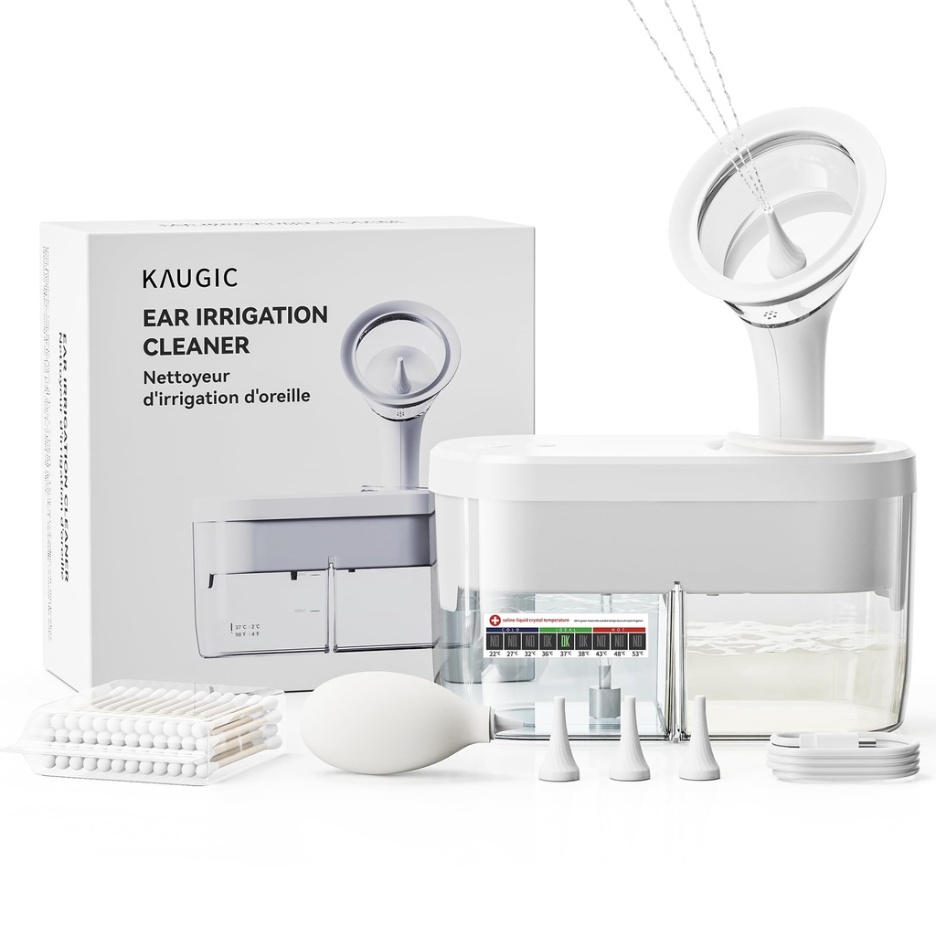 אוזן חשמלית ווקס Removal Kit - מים מופעלים מערכת השקיה עם אוסף Sewage, 4 מצבי ניקוי, בטוח ויעיל, 3 טיפים אוזניים למבוגרים