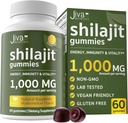 Jiva הבוטנים Pure Shilajit מן המסטיקים ההימלאיה לגברים ונשים - Shilajit Gummies 1000 מ"ג עבור הזדקנות בריאה, מערכת החיסון ותמיכה אנרגיה נורמלית - חינם סוכר, טבעוני, 60 הרוזן (Pack of 1)