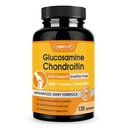 ZEBORA Glucosamine Chondroitin משותף תוספת תמיכה, עם MSM Turmeric Boswellia, Glucosamine Sulfate, Glucosamine Chondroitin MSM, עבור תמיכה משותפת & הקלה, 120 קפסולות.