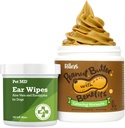 Pet MD Dog Ear ניקויer Wipes + ריצ 's Calming בוטנים כלבים