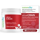 NatureCity AloeCran - Pure Aloe Vera תערובת עם תוסף אבקת Cranberry - סוכר חינם סיבים תערובת עבור בריאות Digestive ו Urinary - Gut & Metabolic בריאות תמיכה - 30 ימים של אספקת מזון