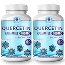 (2 Pack) Quercetin Gummies - Quercetin with Bromelain ויטמין C + Zinc ויטמין D3 - תוספי Quercetin 900 מ"ג - Quercetin לילדים ומבוגרים (2)