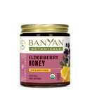 Banian Botanicals Organic Elderberry Honey - with Sambucus, Amla & Marshmallow ­­- Elderberry Immune תמיכה לילדים ומבוגרים * - 8.25 Oz - Raw, Unfiltered, Pollinator-Friendly, Sustainably Sourced, Fair Wild Wild Wild Wild Wild Wild Wild Wild Wild Wild Wild Wild