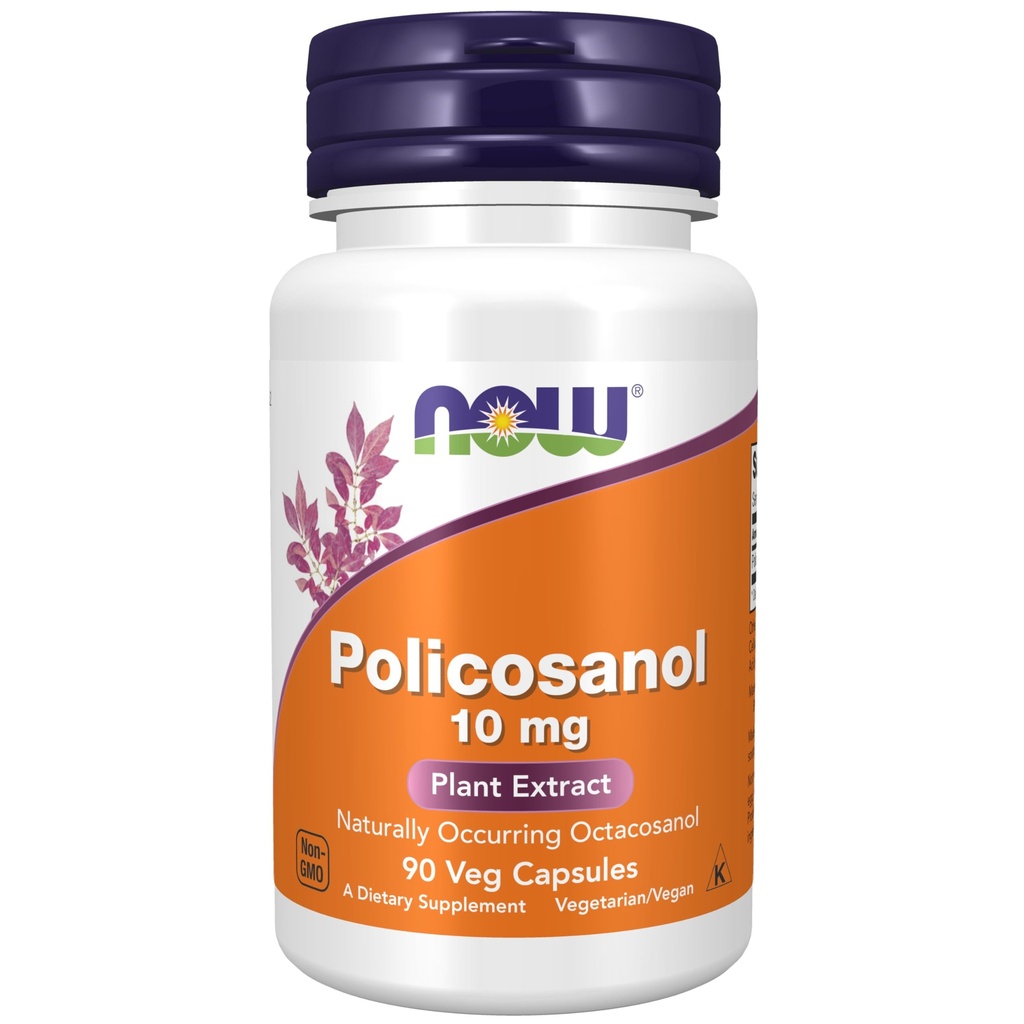 תוספי מזון עכשיו, Policosanol 10 מ"ג, בלגן של אלכוהול שומני ארוך צ'סטין (LCFAs) דרבירד סוכר קאנה, 90 ואג קפסולות