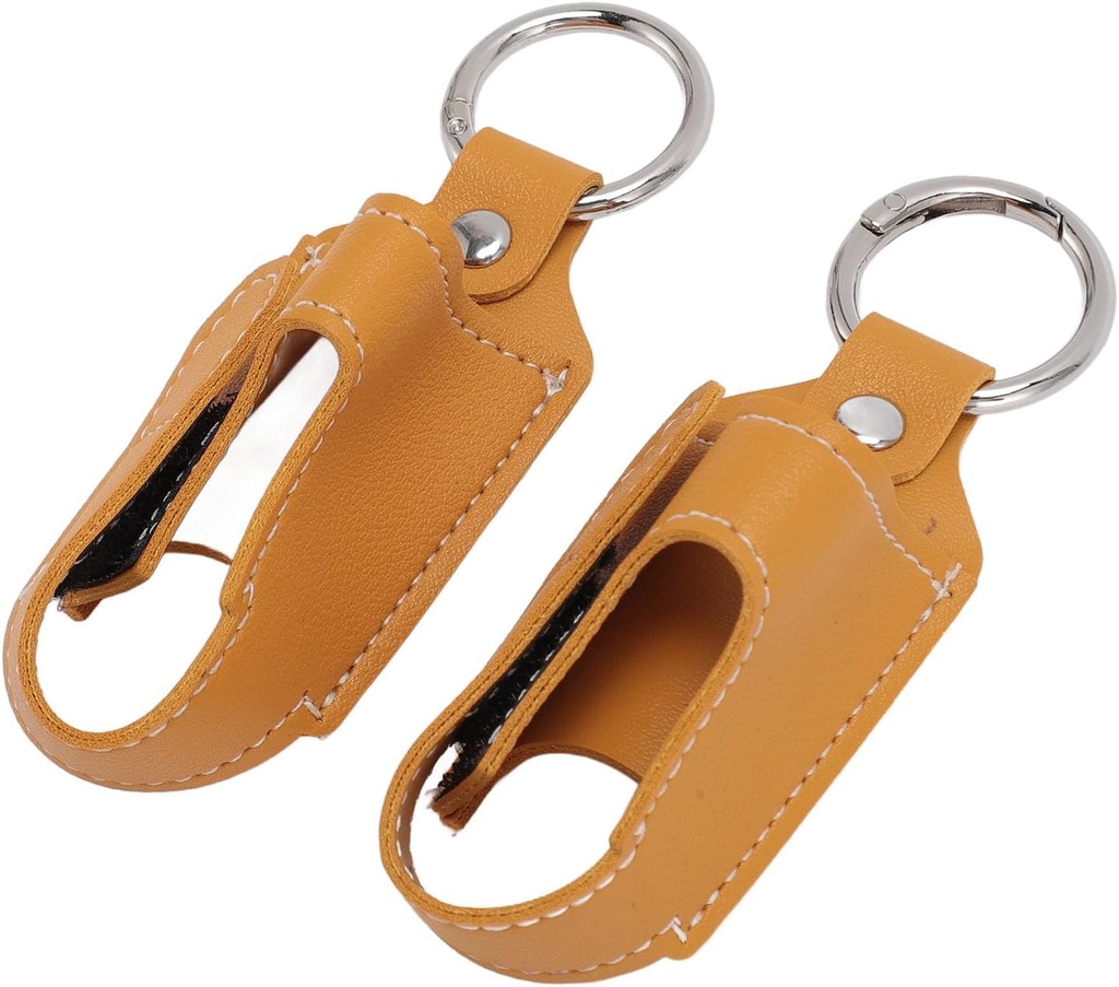 Generic Asthma Inhaler Holder, Inhaler Case Inhaler הנושא את Holder Clasp Closure Safety Carbiner קליפ 2pcs Portable PU Inhaler Protective Holder (Turmeric)