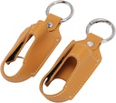 Generic Asthma Inhaler Holder, Inhaler Case Inhaler הנושא את Holder Clasp Closure Safety Carbiner קליפ 2pcs Portable PU Inhaler Protective Holder (Turmeric)