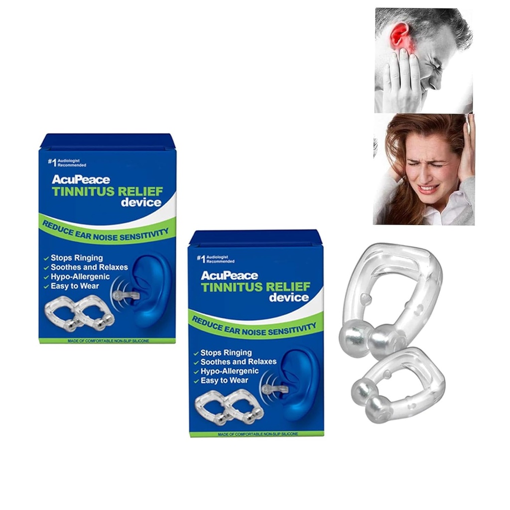 Genericאוזן Popper אוזניים הקלה מכשיר, מכשיר הקלה בלחץ האוזן, Tinnitus הקלה לרינג אוזניים (2pairs)