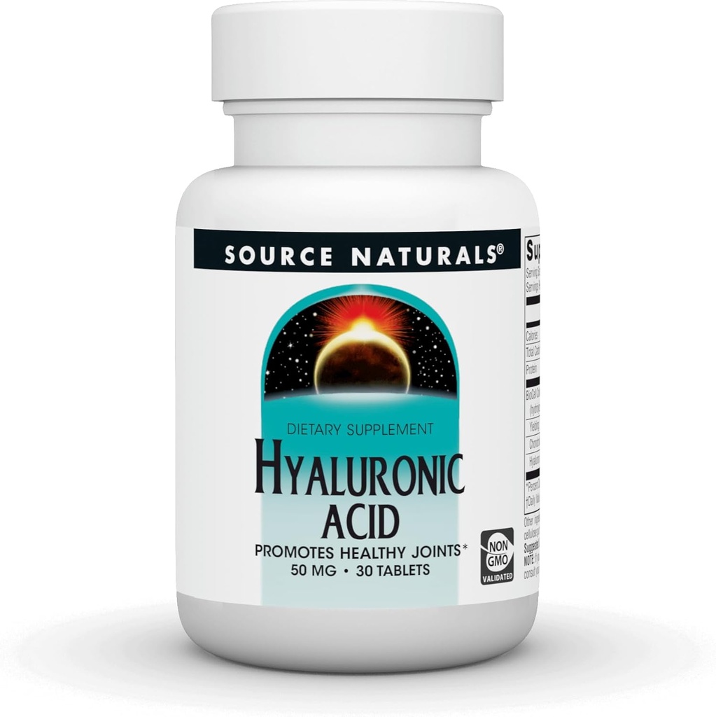 מקור Naturals Hyaluronic Acid, 50 מ"ג, 30 טבליות