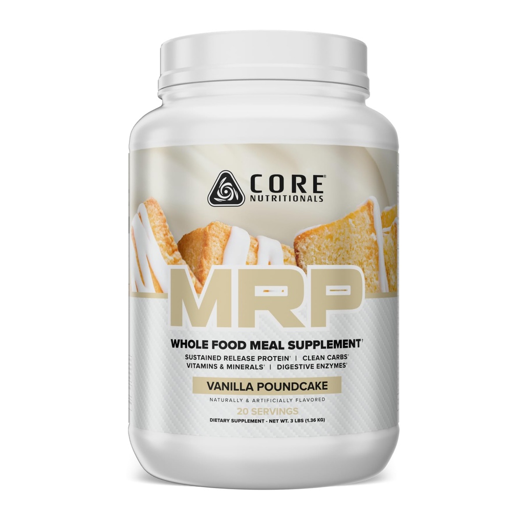Core Nutritionals MRP Full Spectrum Meal החלפת | Whey Protein + Low Glycemic carb בלנדר | 27g חלבון | 3 פאונד (Vanilla פאונדעוגות)