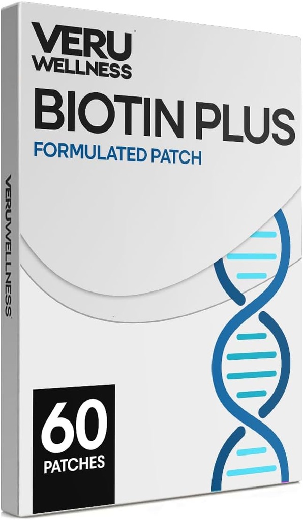 Veru Wellness Biotin Plus Daily Patch - B7, Collagen - self Adhesive Time Release Patch