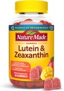 הטבע עשה Lutein & Zeaxanthin Gummies, עין ומוח תוספי, 40 חניכיים טבעוניות, 20 יום אספקה