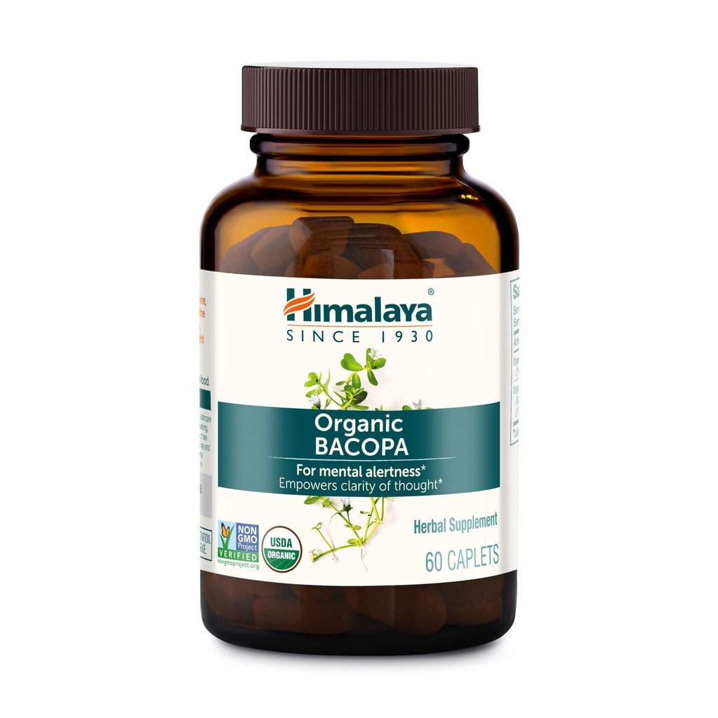 ההימלאיה Bacopa Monnie Nootropic Herbal תוסף, תומך Calm, זיכרון, קוגניציה, USDA מוסמך אורגני, non-GMO, 750 מ"ג, 60 מ"ג, 60 טיפות מבוסס צמחים, 60 יום אספקה