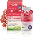CATALO Women's Calcium עם AquaminTM Red Algae - תוספי Calcium מבוסס צמחי עם ויטמין D3, Magnesium & Zinc - High Absorption Formula - 60 טבליות