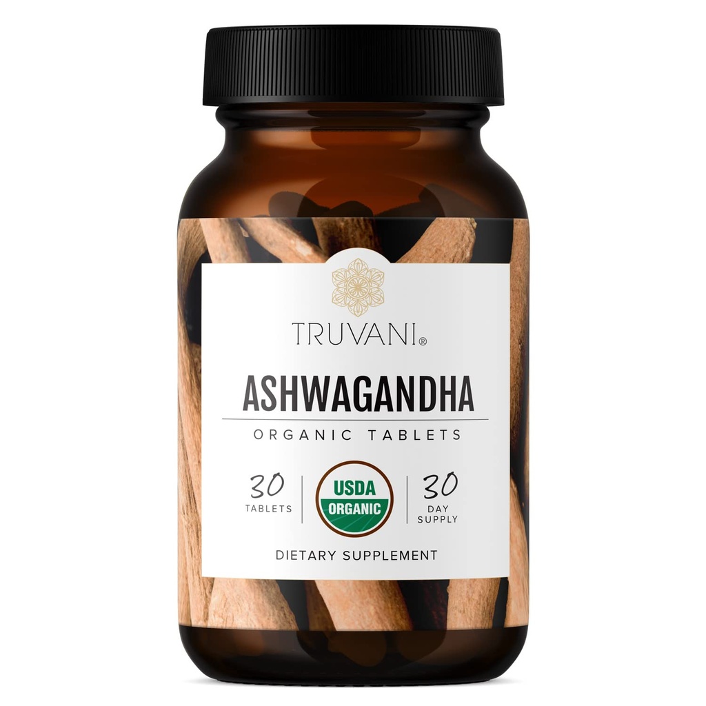 Truvani Organic Ashwagandha | Daily Energy, Positive Mood Support, Supports Brain Health