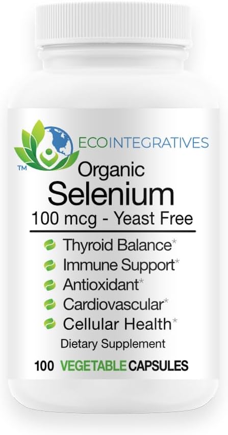 SE-100 mcg (100 Count) - תמיכה טהורה סלניום Yeast-Free Immune, Cardiovascular ו- Thyroid Health