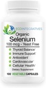 SE-100 mcg (100 Count) - תמיכה טהורה סלניום Yeast-Free Immune, Cardiovascular ו- Thyroid Health