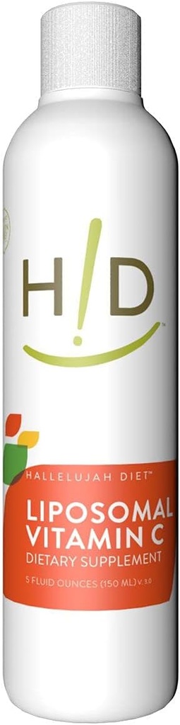 תוספי ויטמין C נוזלי HALLELUJAH DIET Liposomal ויטמין C - תמיכה מתקדמת של Immune, High Absorption Lipid-Encapsulated Formula, 1-5 אוונסבק,