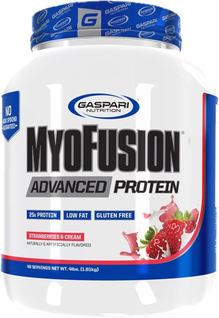 Gaspari Nutrition Myofusion Advanced חלבונים אבקה, סטרוגים וקרם, 4.59 פאונד