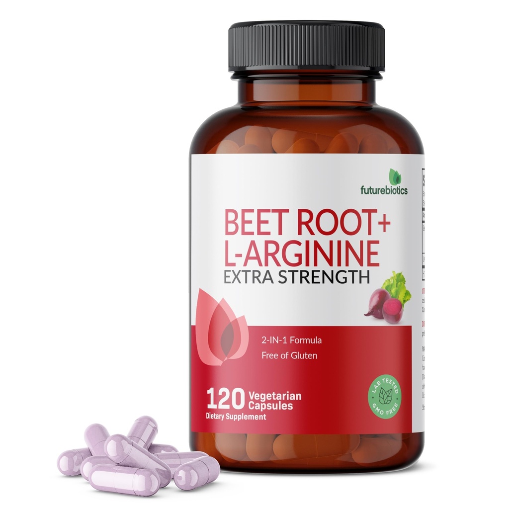 Futurebiotics Beet Root + L-Arginine, Non-GMO, 120 קפסולות צמחוניות