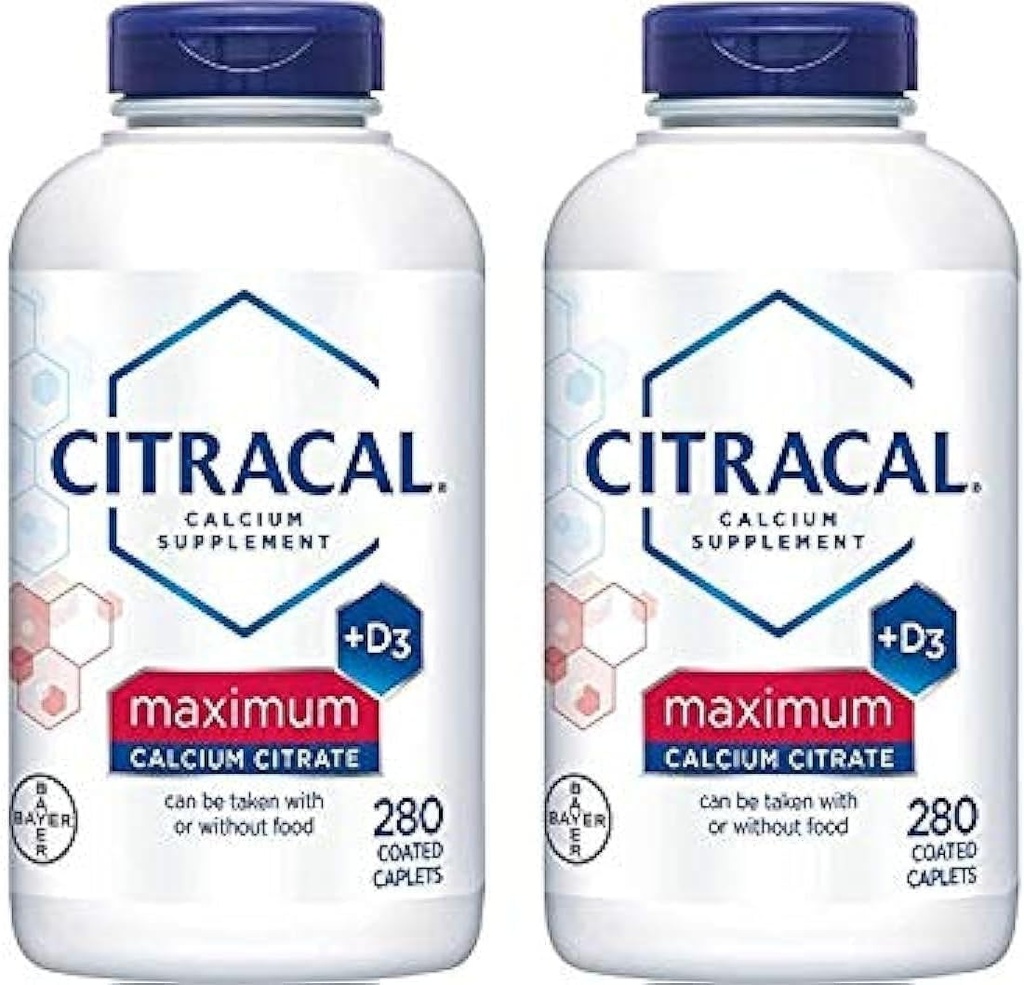 Citracal - Calcium Citrate עם ויטמין D3 - 2 בקבוקי בקבוק, 280 Caplets