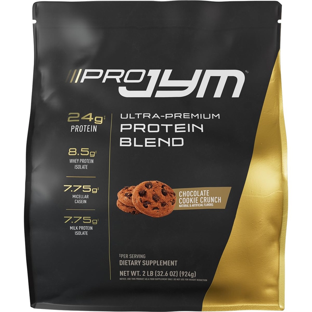 JYM תוסף מדע Pro JYM שוקולד עוגיות אבקת חלבון Crunch - חלבון Whey חלבון Isolates, Casein וחלבון חלב, Lean שריר בניין עבור גברים ונשים, 22 משרתים