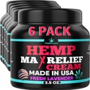 6PACK Healthergize Hemp Cream-Natural Premium Quality- Full Body Relief Results-Hemp Oil Infused-Lavender, Aloe, Turmeric, Aches, השרירים, המפרקים, השרירים, Back, Knees, Neck-Made בארה"ב...