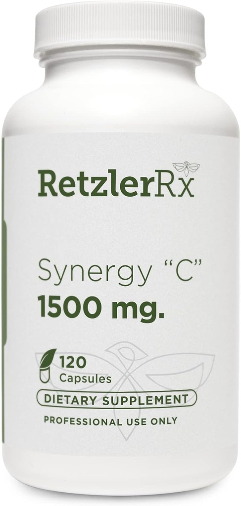 RetzlerRx® Synergy C 1500 מ"ג על ידי ד"ר RetzlerRxTM - Advanced High-Potency ויטמין C Formula - Immune Support, Antioxidant Protection & Skin