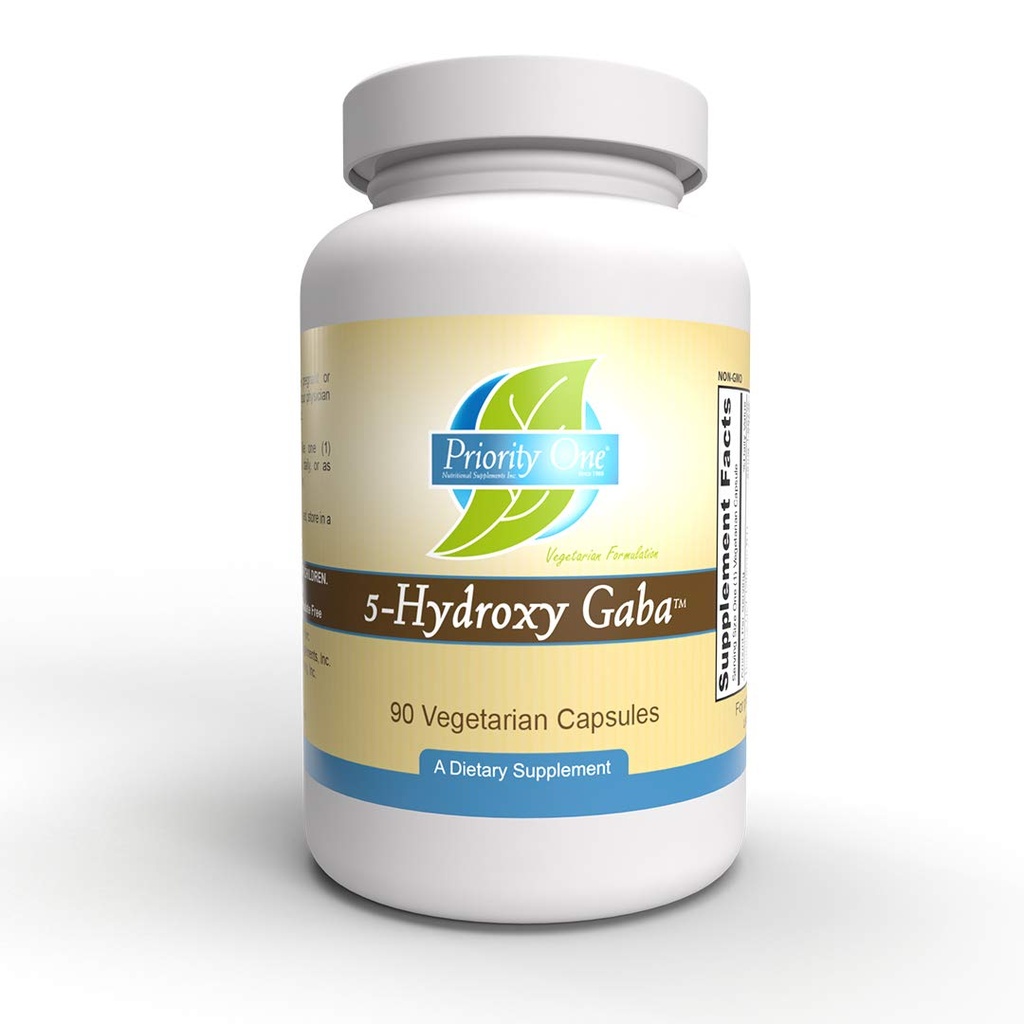 ויטמין 1 עדיפות 5 hydroxy GABA (Gamma Aminobutyric Acid) (5HTP) 90 קפסולות צמחוניות