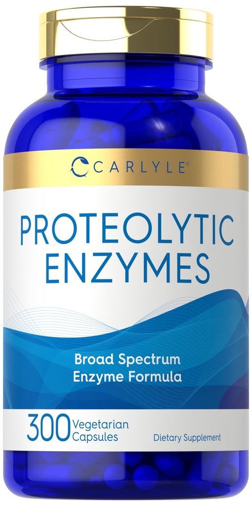 קרלייל Proteolytic Enzymes | 300 קפסולות | תוסף Systemic Broad Spectrum