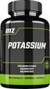 Potassium 365 מ"ג אורגני טופס Potassium Citrate - 150 קפסולות טבעוניות - 5 חודשים אספקה - תוספת דיאטה כדי לשמור על לחץ דם תקין ותפקוד שרירים - על ידי MZ