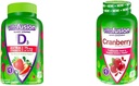 Vitafusion תוספת חיזוק ויטמין D3 Gummy Strawberry Flavored Bone & Immune Support (120 Count) + Cranberry חניכיים עבור נשים Urinary Health Support (60 Count)