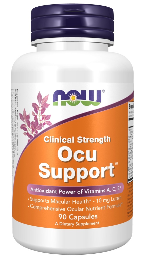עכשיו תוספי מזון, Ocu תמיכה TMעם פלורהGLO® Lutein, בתוספת ויטמינים A, C ו- E, 90 קפסולות Veg