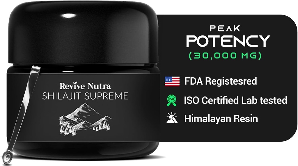 Shilajit for Men and Women - High Potency ההימלאיה Shilajit Resin, 90 Days Sundried in a vaccum, 85+ Trace מינרלים & Fulvic Acid, מעבדה נבדקה - פרובנס עבור אנרגיה Boost | תמיכה במזל, 30g 30g