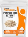 BulkSupplements.com Pumpkin Seed אבקת לחלץ - Pumpkin Seed Supplement, Herbal Supplement - טבעוני וגלוטן חינם, 500 מ"ג לריצה, 1kg (Pack of 1)