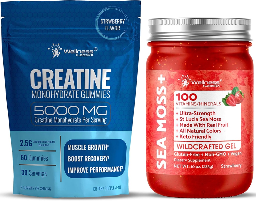 Goodness LABSRX Sea Mosss Gel Strawberry עם קריטין חניכיים