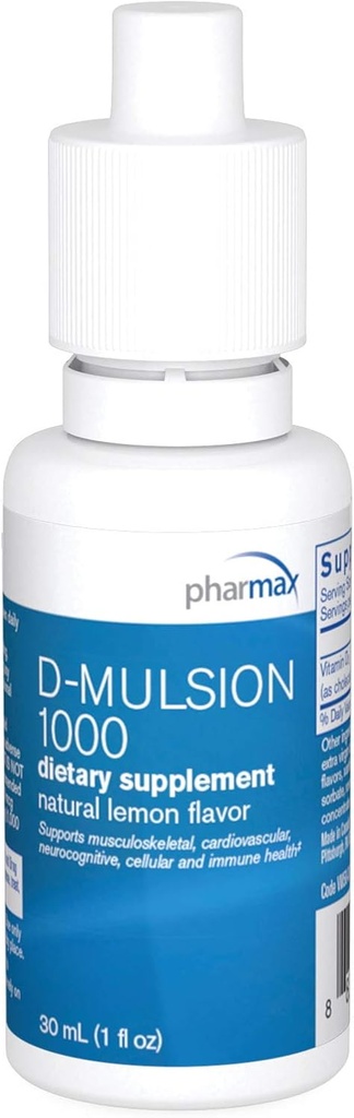 Pharmax D-Mulsion | נוזל Emulsified ויטמין D | 1 fl. oz