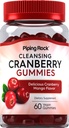 Piping Rock Cranberry חניכיים | 60 Count | ניקוי תוספת לנשים וגברים | Cranberry מנגו פלמור | טבעוני, non-GMO, Gluten Freeten