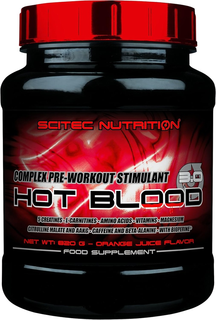 Stec Nutrition Hot Blood 3.0-1.81 פאונד, Orange Juice (Pre-Workout Supplement)