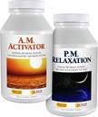 AndREW LESSMAN A.M. Activator ו- P.M. Relaxation Kit - 30 קפסולות של כל אחד - A.M. Activator מקדם אנרגיה ומטבוליזם שומן בעוד P.M. מרגיעה מעודדת שינה של לילה מנוחה