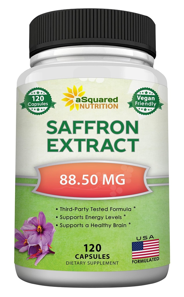 תוספי תזונה מימית Saffron תזונה - 120 קפסולות - Saffron לחלץ גלולות תוספת גלולות - Pure Saffron אלטרנטיבי אבקה, תה, צ'יפס וחניכיים