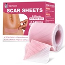 Silicone Scar Sheets,Silicone Scar for Surgical Scars, C-Section,Tummy Tuck,Keloid Bump Removal, Face Tape for Wrinkles Overnight (1.6"X" רול-1.5Migment Reduction-Pink)