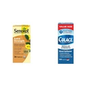 Senokot תוספת כוח טבעי ירקות Laxative עבור Gentle Overnight הקלה & Colace כוח קבוע Stoolener 100 מ"ג קפסולות 100 הרוזן Docusate Sodium Stimulant-Free-Free-Free-Free-outant