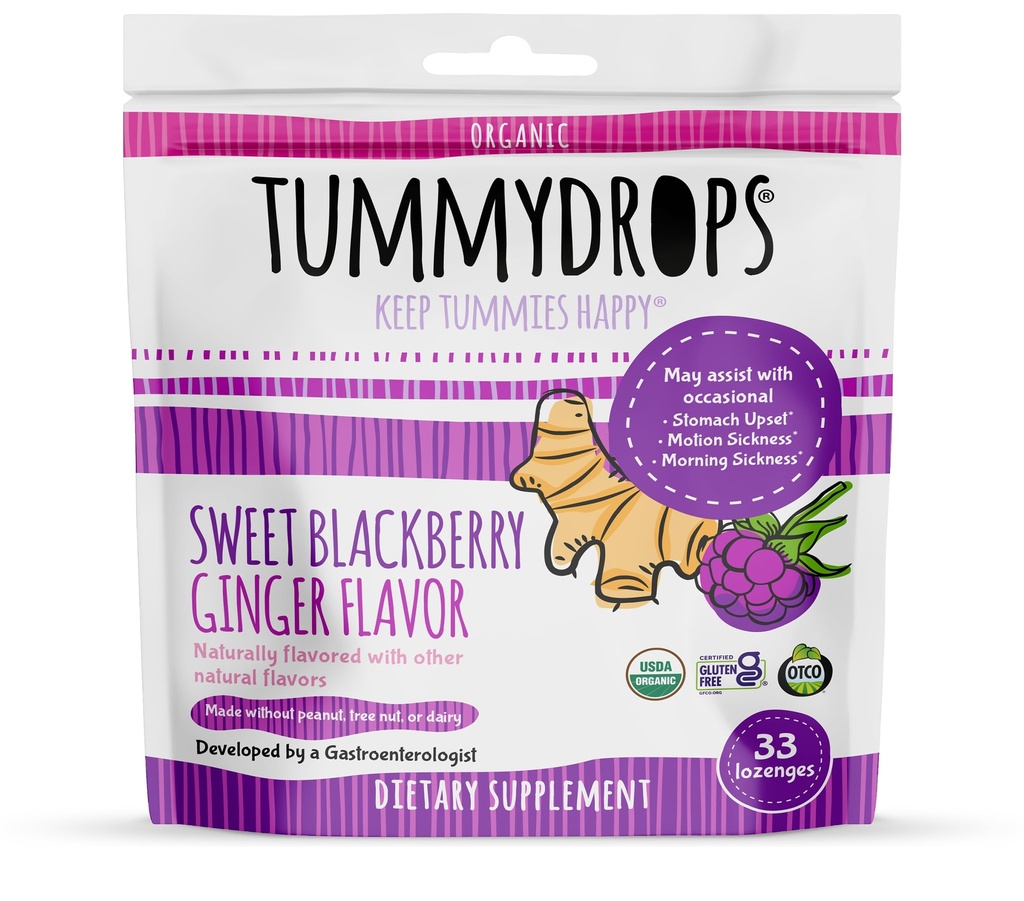 Tummydrops USDA אורגני Sweet Blackberry ג'ינג'ר