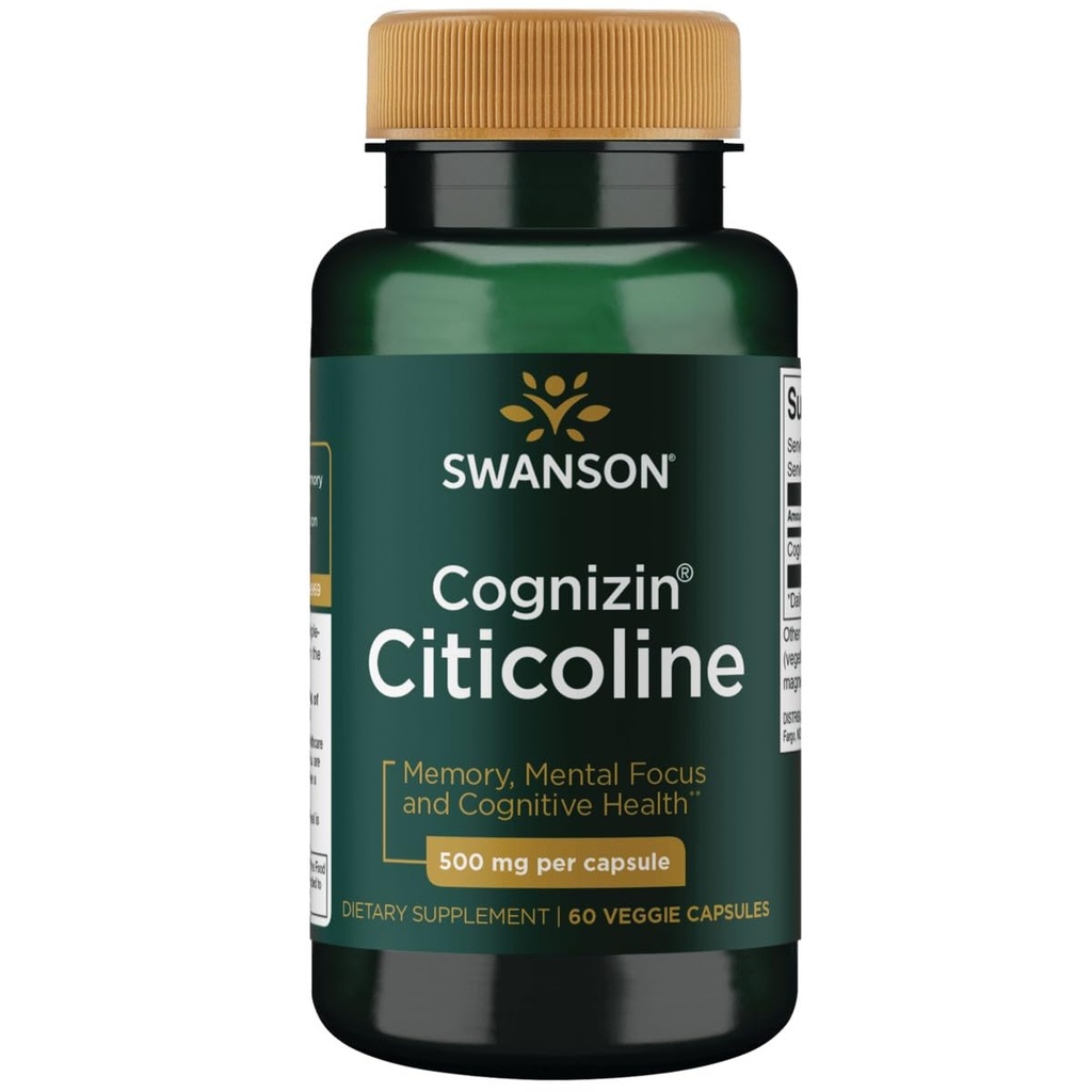 סוונסון Ultra Cognizin Citicoline 1000 מיליגרם 60 ואג קפסולות