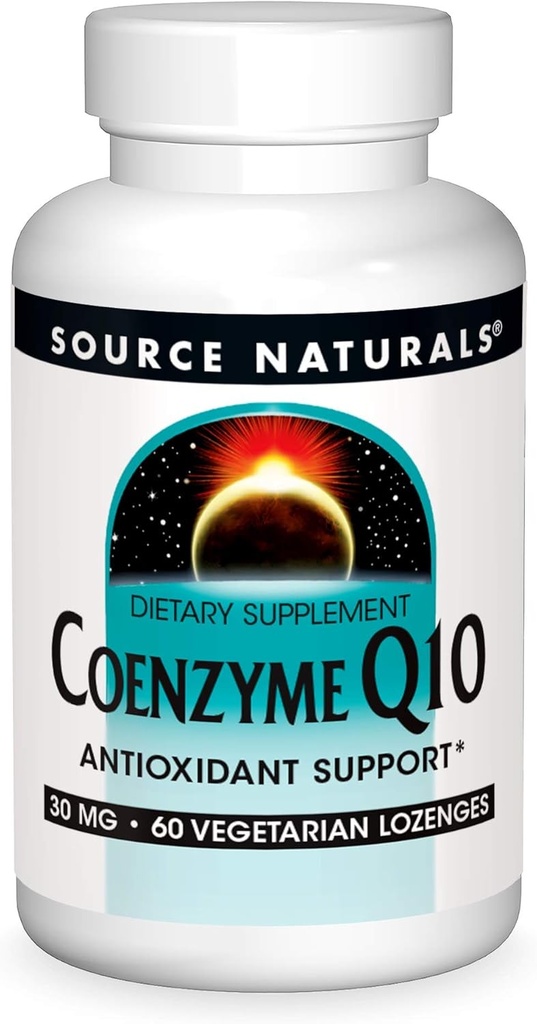 מקור טבעי Coenzyme Q10 Antioxidant תמיכה 30 מ"ג עבור הלב, המוח, התחמושת והתמיכה Liver - 60 Lozenges