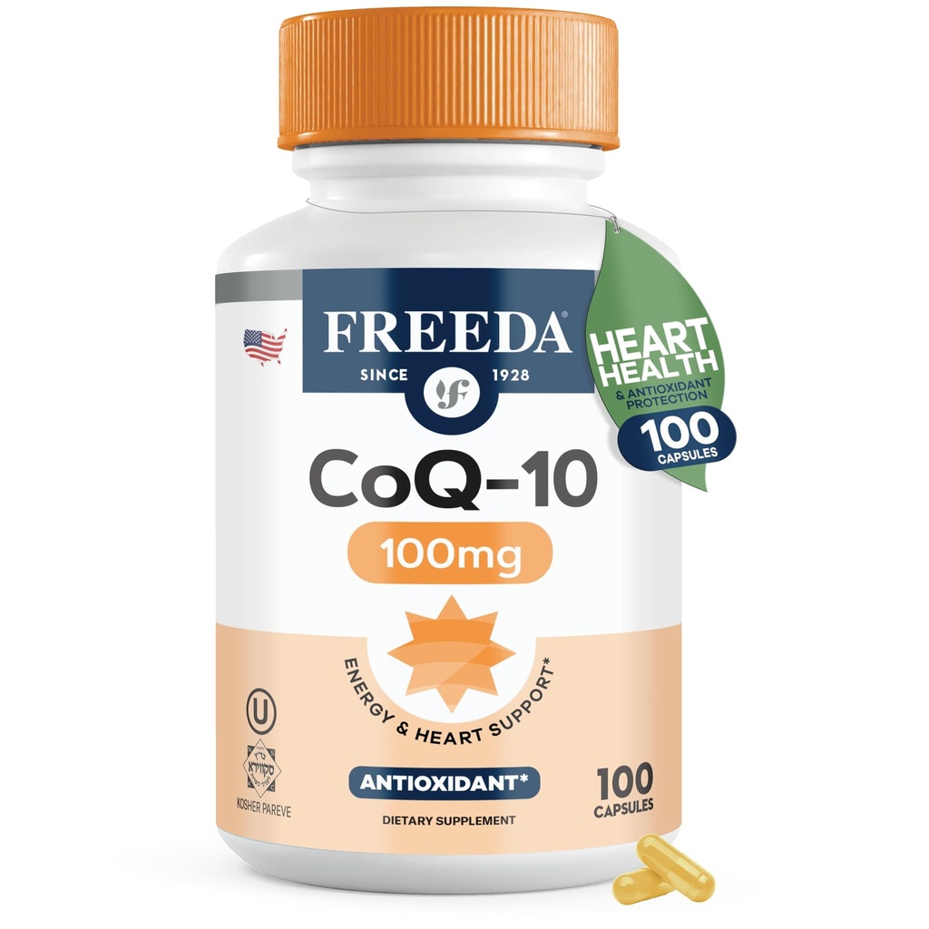 חינםDA CoQ10 100 מ"ג - כשר Coenzyme Q10 דיאטה תוספת עבור בריאות הלב הלב הקרדי, תמיכה בלחץ הדם, בריאות חניכיים הפה, והזדקנות בריאה - טהור CoQ10 קפסולות, 100 הרוזן הרוזן