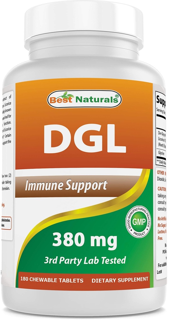 Best Naturals DGL Chewable 380 מ"ג 180 טבליות